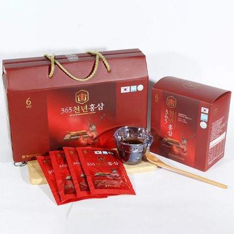 Nước hồng sâm nhung hươu linh chi 365 Hàn Quốc hộp 20 gói x 70ml