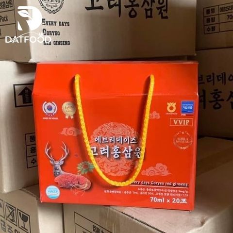 Nước hồng sâm nhung hươu linh chi Goryeo Hàn Quốc hộp 20 gói x 70ml
