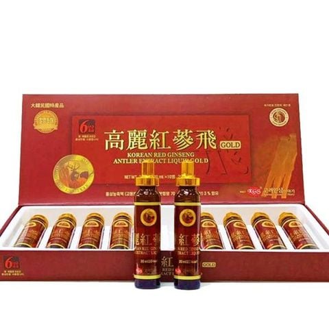 Nước hồng sâm nhung hươu linh chi KGS Hàn Quốc hộp 10 ống x 20ml