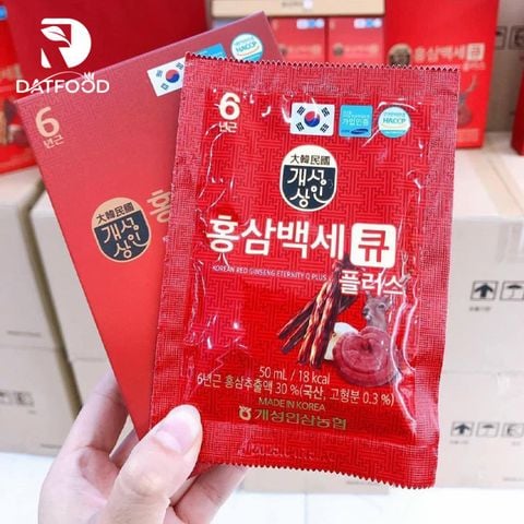 Nước hồng sâm nhung hươu linh chi Q Plus Hàn Quốc hộp 30 gói x 50ml