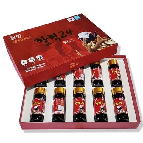 Nước hồng sâm nhung hươu Well BioTech hộp 10 chai x 100ml