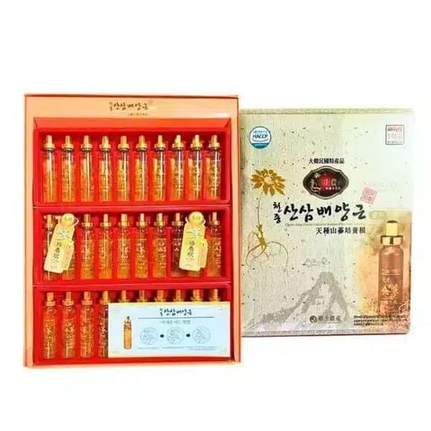 Nước hồng sâm núi Cheon Jong Tissue Hàn Quốc hộp giấy 30 ống x 20ml