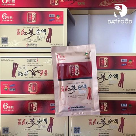 Nước hồng sâm Pocheon Hàn Quốc hộp 30 gói x 80ml