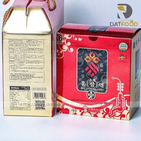 Nước hồng sâm Sobaek Hàn Quốc hộp 30 gói x 70ml