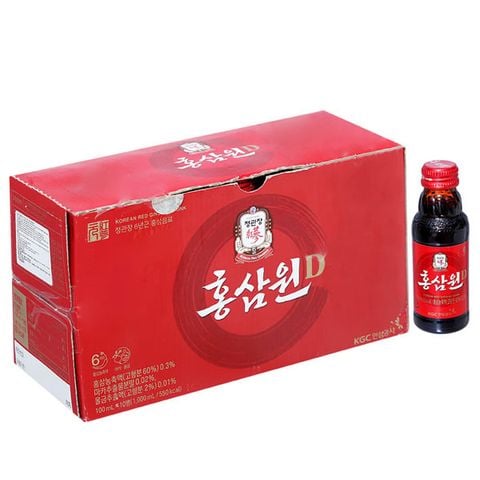 Nước hồng sâm Won KGC Hàn Quốc hộp 10 chai x 100ml