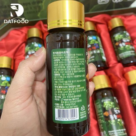 Nước mát gan đông trùng hạ thảo Well Bio Hàn Quốc hộp 10 chai x 100ml