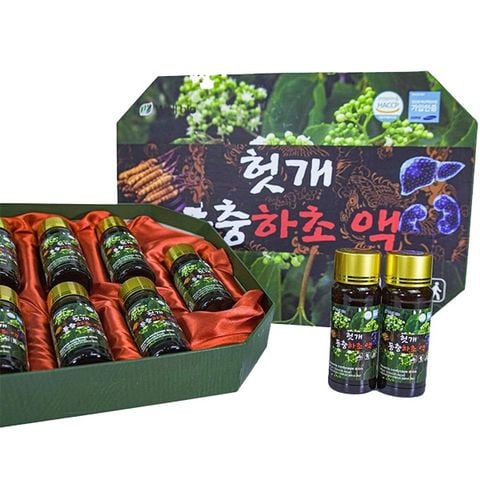 Nước mát gan đông trùng hạ thảo Well Bio Hàn Quốc hộp 10 chai x 100ml