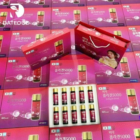 Nước uống co.lla.gen Vita 5000 WellBioTech Hàn Quốc hộp 10 chai x 50ml