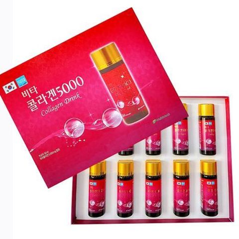 Nước uống co.lla.gen Vita 5000 WellBioTech Hàn Quốc hộp 10 chai x 50ml
