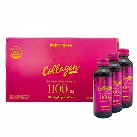 Nước uống đẹp da Collagen Koja Hàn Quốc hộp 10 chai x 100ml