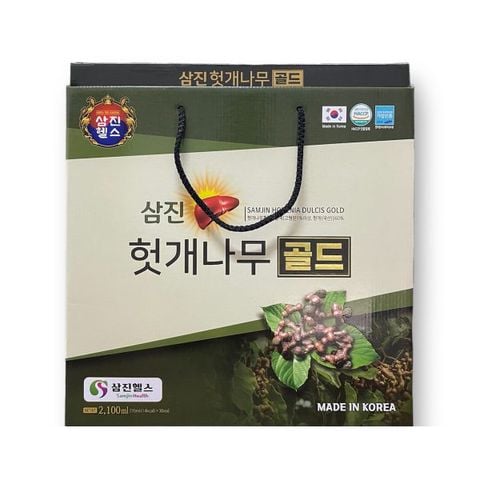 Nước uống giải độc gan Samjin Hovenia Dulcis Gold hộp 30 gói x 70ml