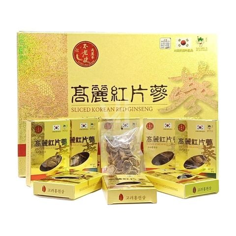 Sâm khô thái lát Daedong Hàn Quốc hộp 200g 10 gói