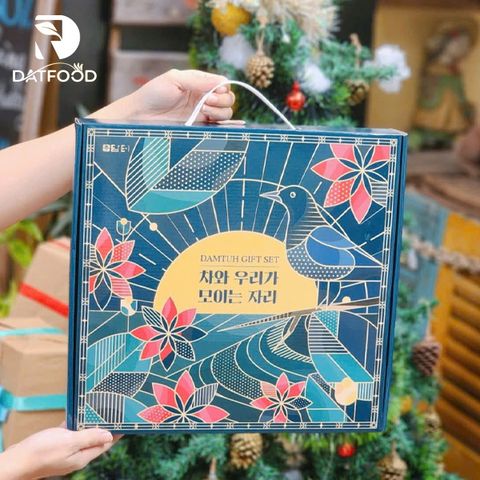 Set quà tặng Hàn Quốc Damtuh Gift Set 4 hộp ngũ cốc và trà cao cấp