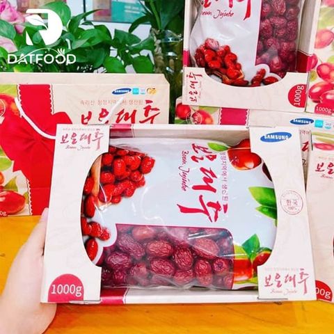 Táo đỏ sấy khô Samsung Boeun Jujube Hàn Quốc hộp nơ 1kg