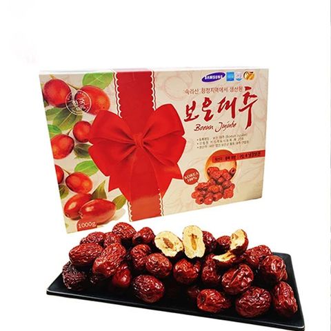 Táo đỏ sấy khô Samsung Boeun Jujube Hàn Quốc hộp nơ 1kg