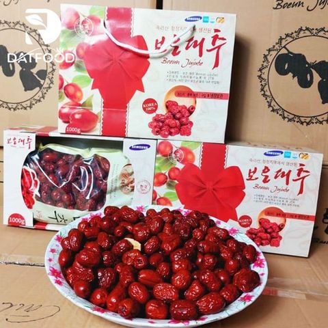 Táo đỏ sấy khô Samsung Boeun Jujube Hàn Quốc hộp nơ 1kg
