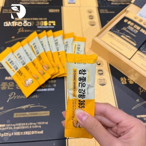 Thạch nghệ Nano 365 Co.llagen Curcumin Premium Hàn Quốc hộp 30 stick x 25g