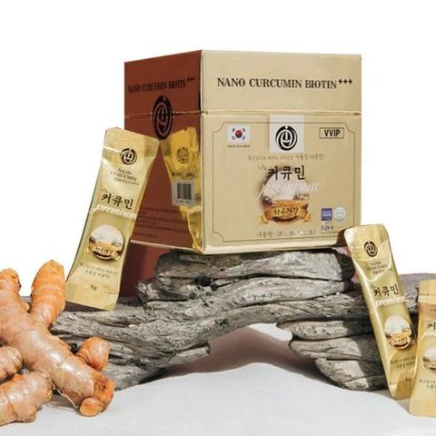 Tinh chất nghệ Nano Curcumin Biontin+++ Hàn Quốc hộp 30 gói x 6g