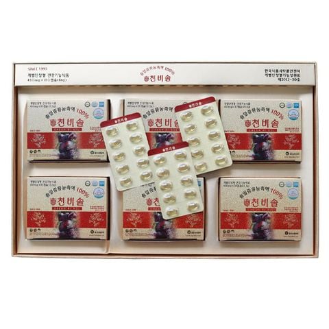Tinh dầu thông đỏ Cheon Bi Sol Hàn Quốc hộp 180 viên