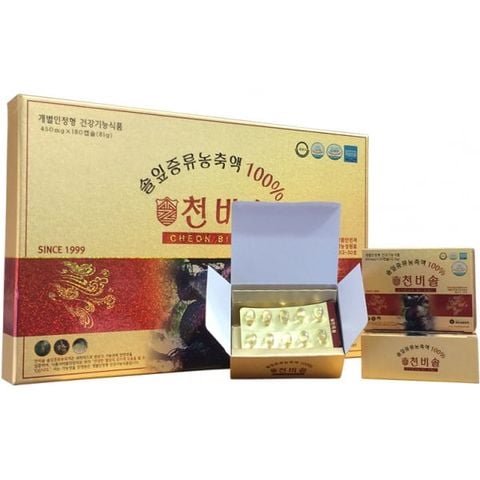 Tinh dầu thông đỏ Cheon Bi Sol Hàn Quốc hộp 180 viên