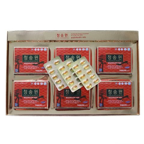 Tinh dầu thông đỏ Cheong Song Won Hàn Quốc hộp xanh 180 viên