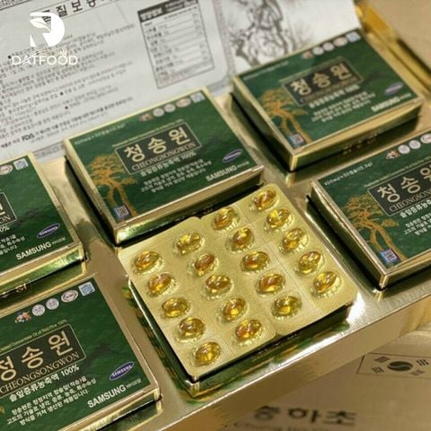 Tinh dầu thông đỏ Cheong Song Won Hàn Quốc hộp xanh 180 viên