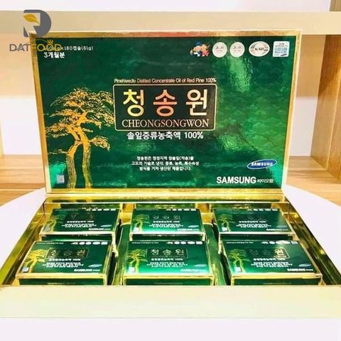 Tinh dầu thông đỏ Cheong Song Won Hàn Quốc hộp xanh 180 viên