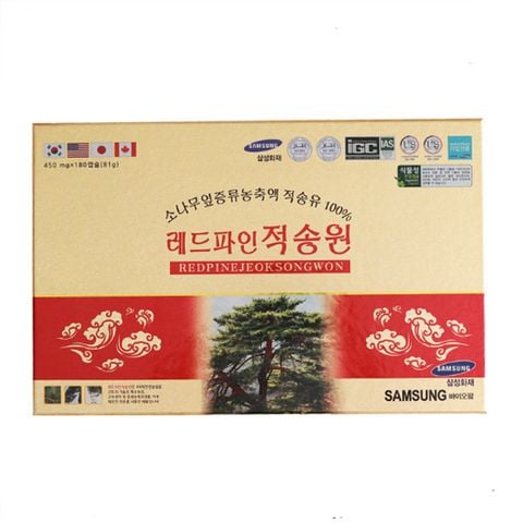 Tinh dầu thông đỏ Chính Phủ Hàn Quốc Red Pine Jeok Song Won hộp 180 viên