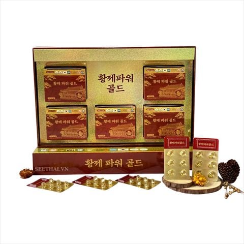 Tinh dầu thông đỏ Hwangje Power Gold Hàn Quốc hộp 150 viên