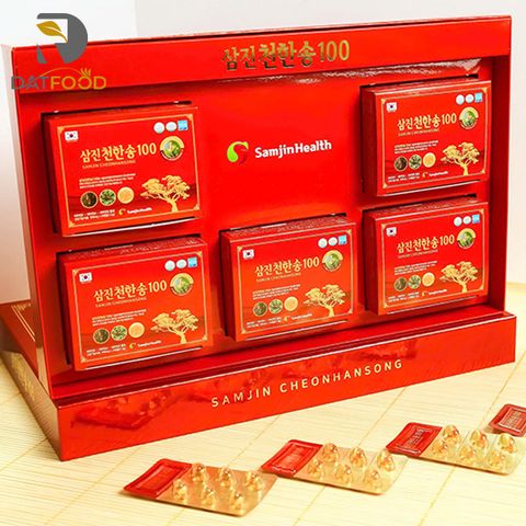 Tinh dầu thông đỏ Samjin Cheonhansong Hàn Quốc hộp 120 Viên