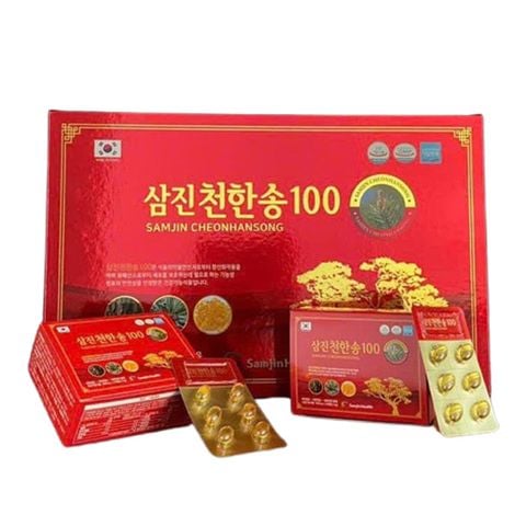 Tinh dầu thông đỏ Samjin Cheonhansong Hàn Quốc hộp 120 Viên