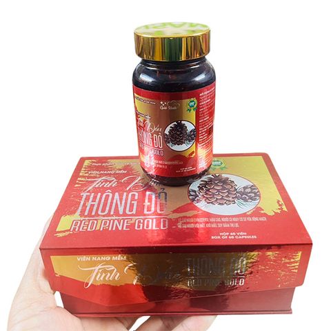 Tinh dầu thông đỏ Red Pine Gold Việt Nam Gold Healt hộp 60 viên