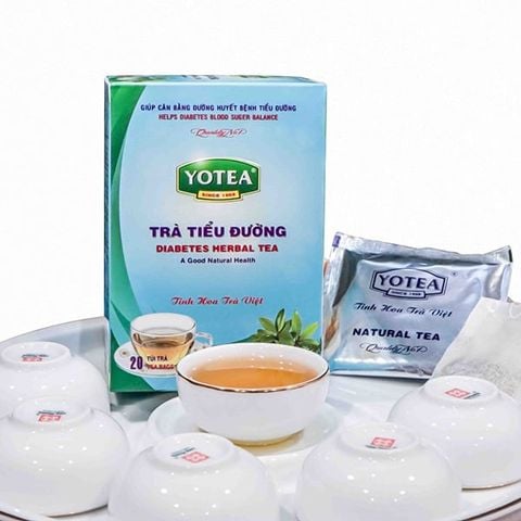 Trà tiểu đường Yotea dây thìa canh và nụ vối hộp 40g (20 túi trà x 2g)