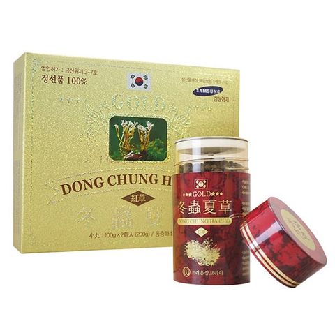 Viên đông trùng hạ thảo Kimsam Gold Hàn Quốc hộp 2 lọ x 100g