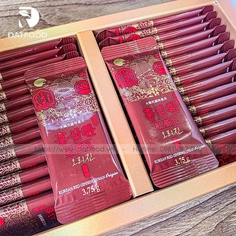 Viên hồng sâm nguyên chất Daedong Hàn Quốc hộp 30 gói x 3,75g