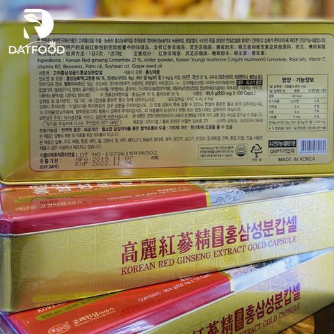 Viên hồng sâm nhung hươu linh chi KGS Hàn Quốc hộp 120 viên x 99,6g