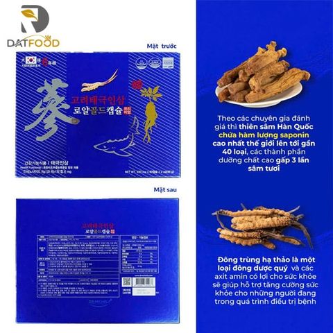 Viên Thiên Sâm Đông Trùng Trứng Cá Tầm Chính Phủ Hàn Quốc hộp 180 viên