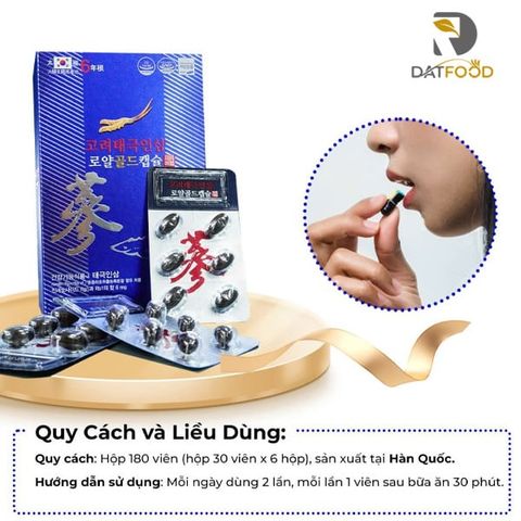 Viên Thiên Sâm Đông Trùng Trứng Cá Tầm Chính Phủ Hàn Quốc hộp 180 viên