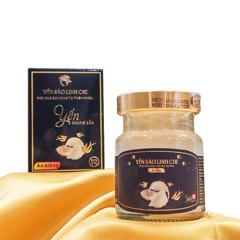 Yến Sào Linh Chi chưng đường ăn kiêng hộp 1 hũ 70ml