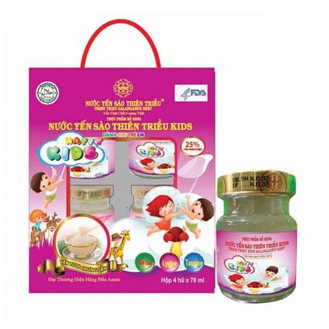Yến sào trẻ em chưng sẵn Thiên Triều Kids Hồng