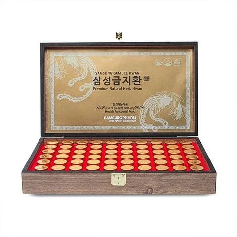 An cung ngưu hoàng hoàn Samsung Hàn Quốc hộp gỗ 60 viên