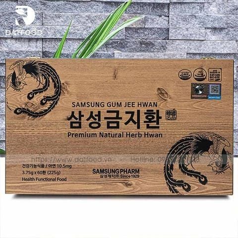 An cung ngưu hoàng hoàn Samsung Hàn Quốc hộp gỗ 60 viên