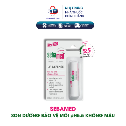  Son dưỡng bảo vệ môi Sebamed pH5.5 (Không màu) 