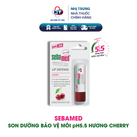  Son dưỡng môi có màu Sebamed SPF30 - Hương cherry 