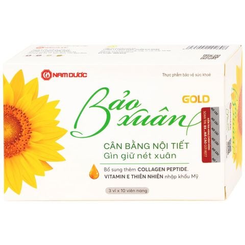  Viên uống nội tiết tố đẹp da cho phụ nữ 30+ Nam Dược Bảo Xuân Gold hộp 30 viên 