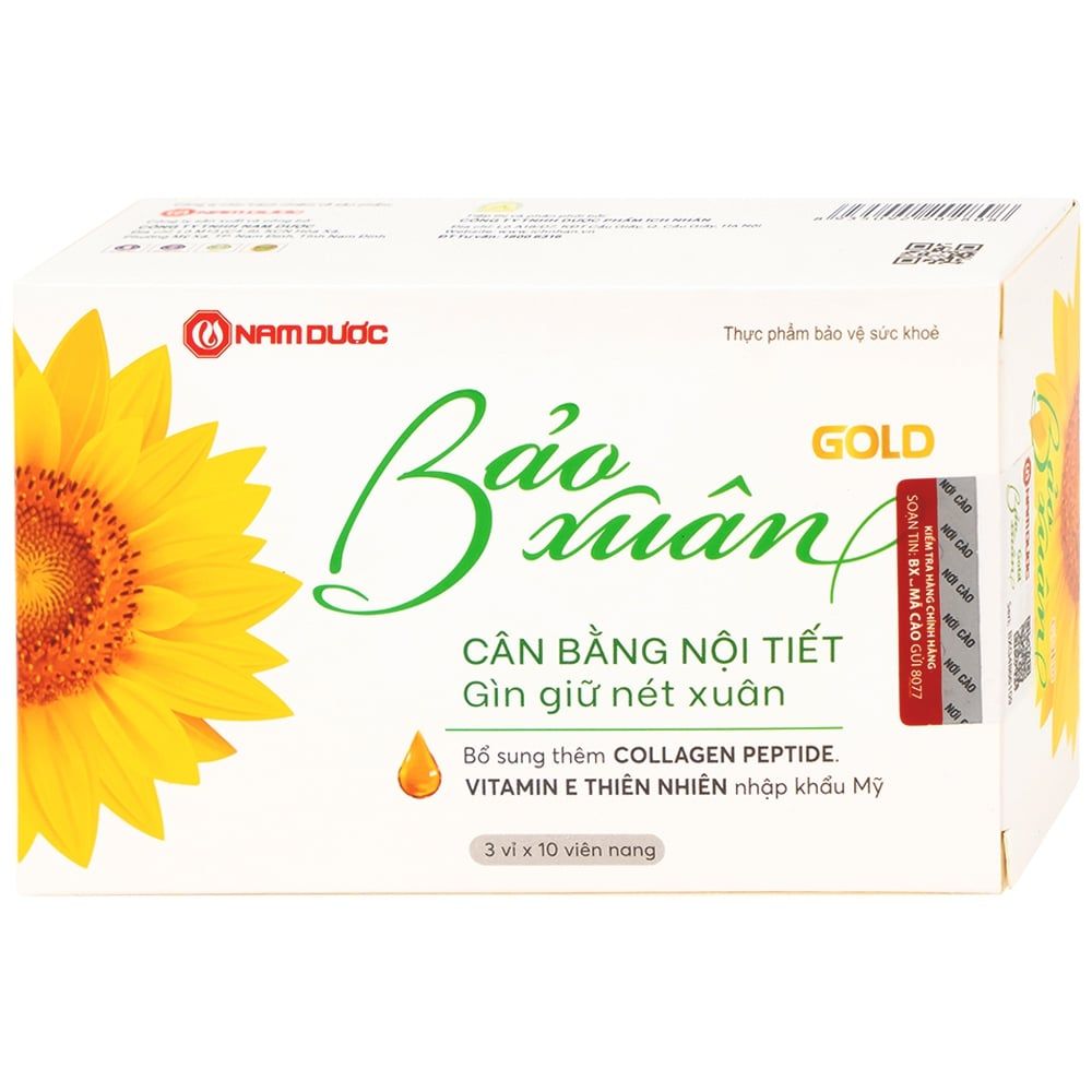  Viên uống nội tiết tố đẹp da cho phụ nữ 30+ Nam Dược Bảo Xuân Gold hộp 30 viên 