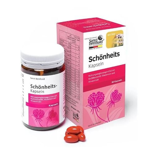  Tinh dầu hoa anh thảo bổ sung nội tiết tố nữ Sanct Bernhard Schonheits Hộp 60 viên 