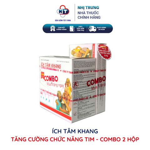  Ích Tâm Khang tăng cường chức năng tim - Combo 2 hộp / 180v 