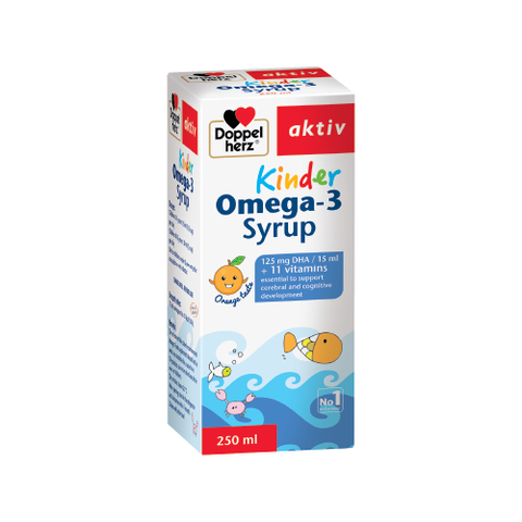  Siro bổ não cho bé Doppelherz Kinder Omega-3 Syrup chai 250ml 