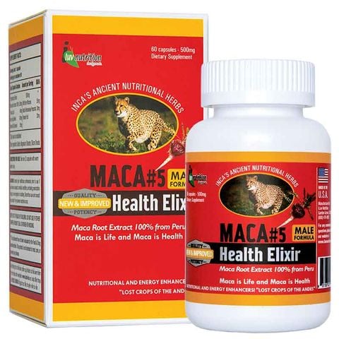  Tăng cường sinh lý nam Nutrition Maca 5 Health Elixir 60 viên (Mẫu mới) 